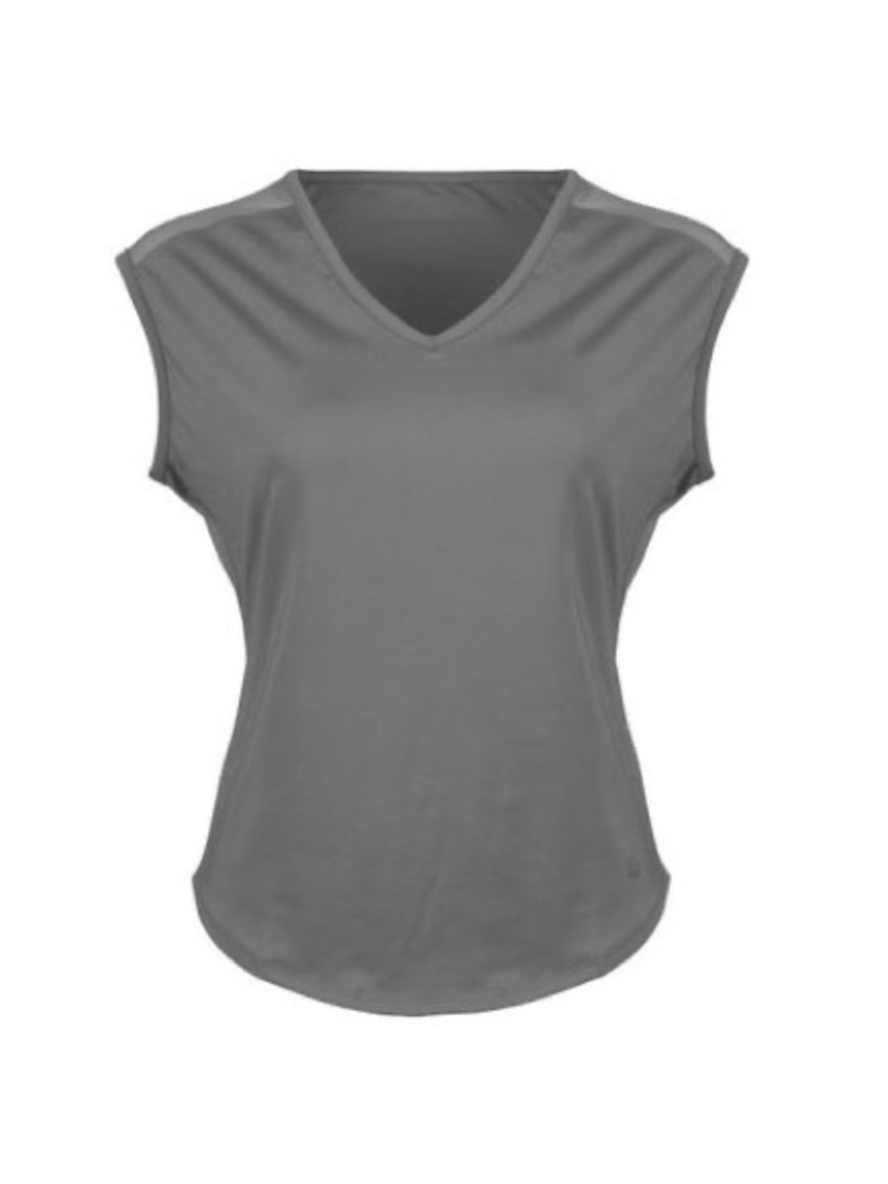 Fila Women's Illusion V-Neck Cap Sleeve Top — Gray Size Medium